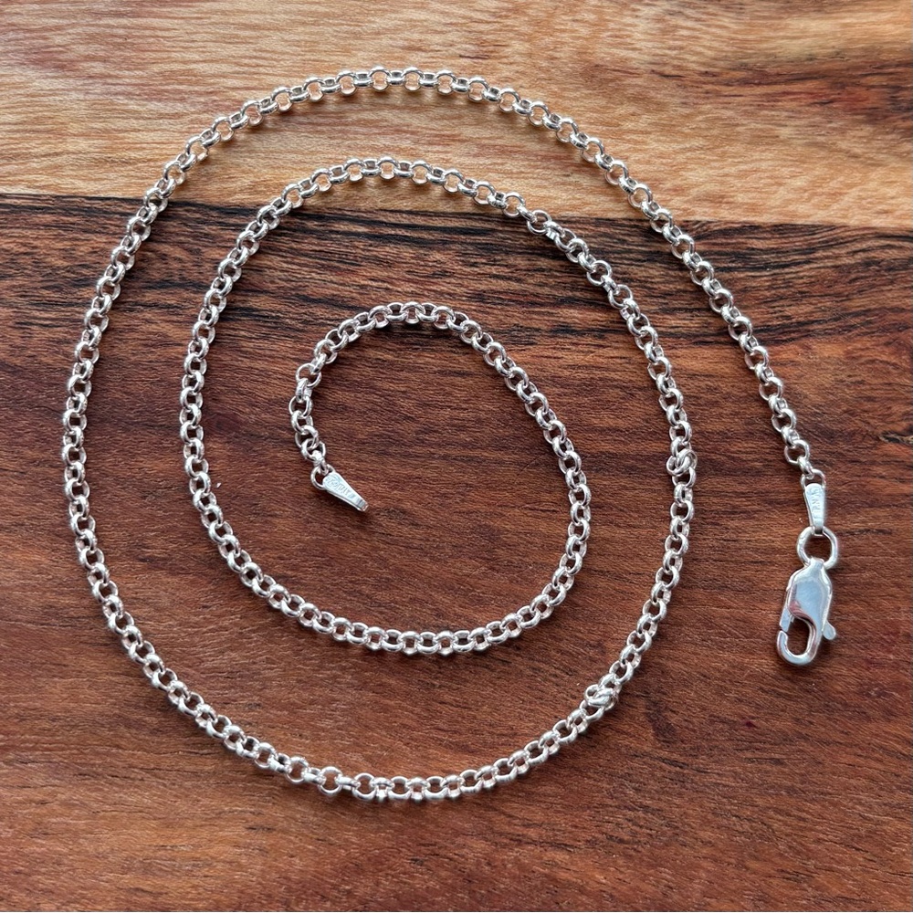 18” Sterling Silver Rolo Chain Necklace 2mm